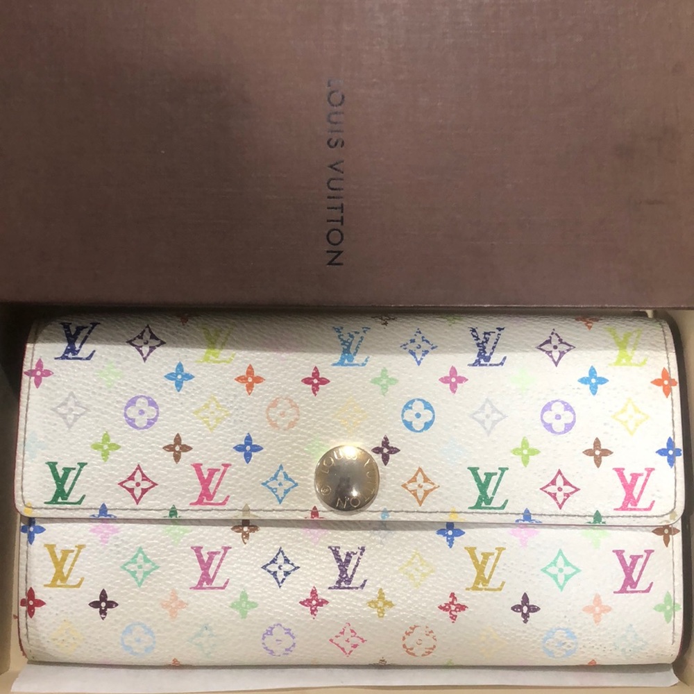 AUTHENTIC* LOUIS VUITTON VINTAGE MULTICOLOR SARAH WALLET